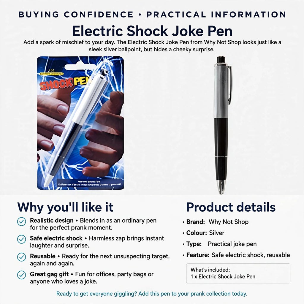 Electric Shock Joke Pen delivers a harmless zap for practical jokes