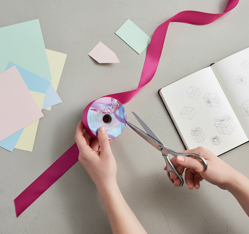 Eleganza Poly Ribbon 50mm x 91m (100yds) Deep Cerise