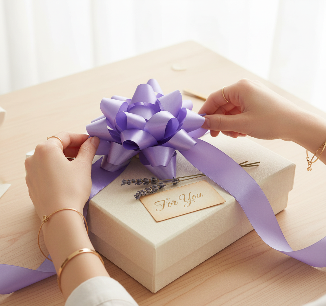 Eleganza Poly Ribbon 50mm x 91m (100yds) Lavender