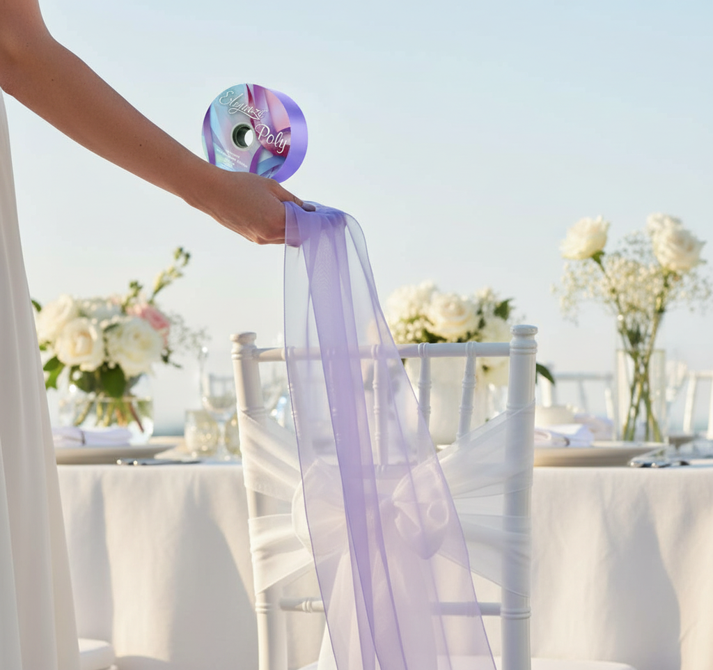 Eleganza Poly Ribbon 50mm x 91m (100yds) Lavender