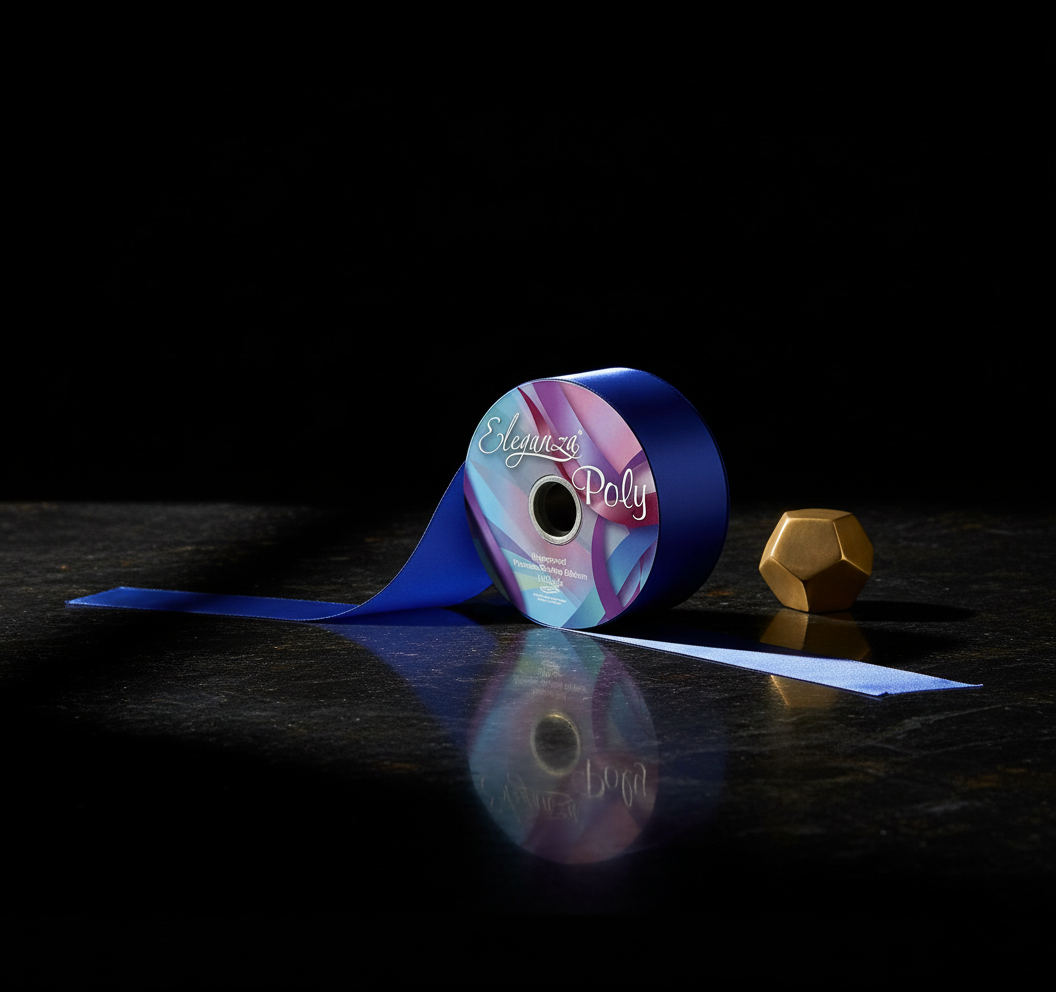 Eleganza Poly Ribbon 50mm x 91m (100yds) Navy Blue