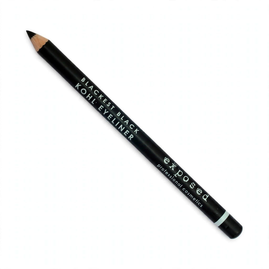 Exposed Black Kohl Eyeliner Pencil with rich black pigment and creamy formula