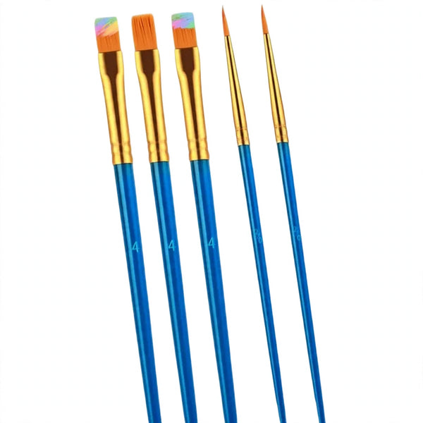 Face Painting Brushes Pack of 5 for detailed designs and vibrant colours