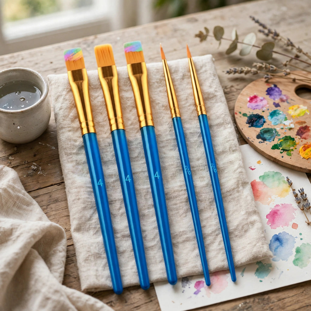 Face Painting Brushes being used for vibrant face art designs