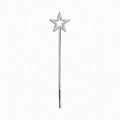 silver plastic fairy wand 35cm long