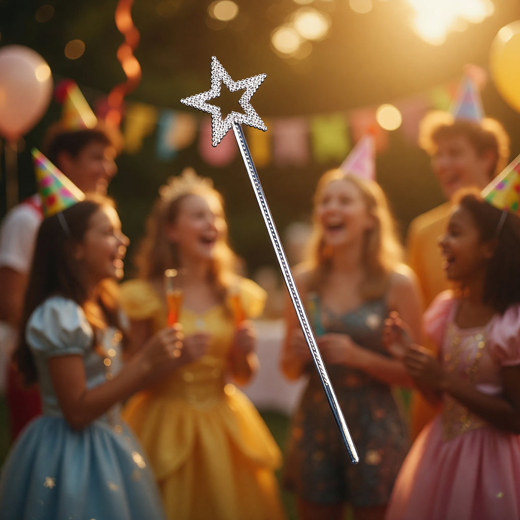 Fairy Wands Silver Plastic 35cm – product image 4