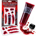Henbrandt fake blood with temporary tattoo scars set for Halloween