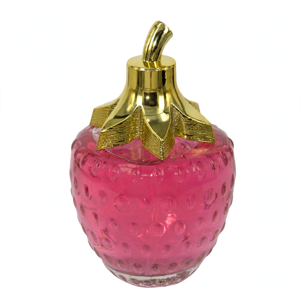 Close-up view of Fine Perfumery Womens Laghmani Strawberry Eau de Parfum spray bottle