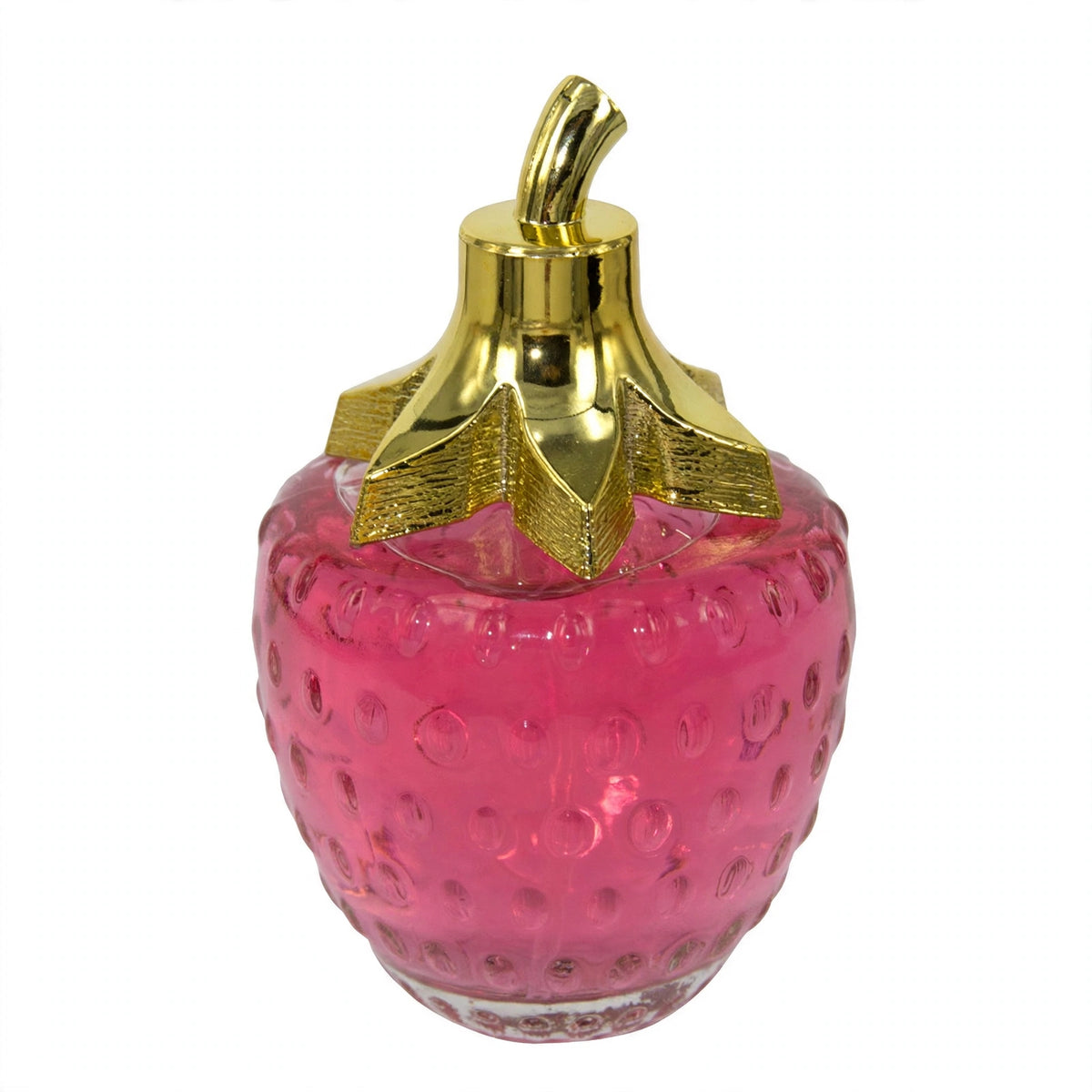 Close-up view of Fine Perfumery Womens Laghmani Strawberry Eau de Parfum spray bottle
