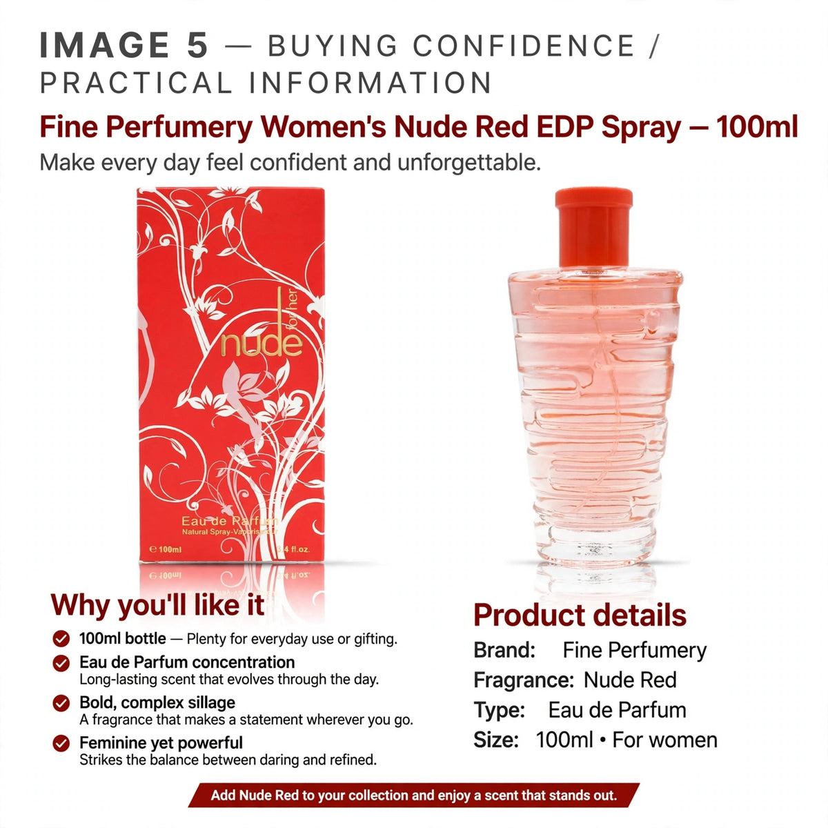 100ml bottle suitable for everyday use or gifting with long-lasting Eau de Parfum scent
