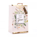 Perfume/Aftershave Gift Bag Flowers Design Small Multi-Coloured 8x5"