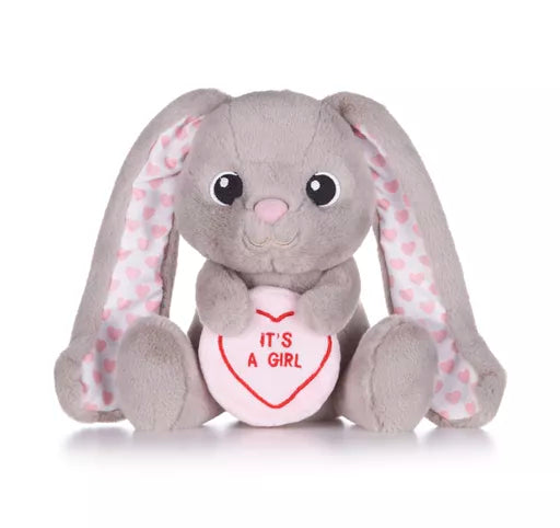 Swizzels Love Heart Bunny It's A Girl 18cm soft plush toy by Whitehouse Leisure — perfect new baby girl gift