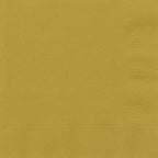 Unique 20 Pack Luncheon Napkins Gold 32.3cm