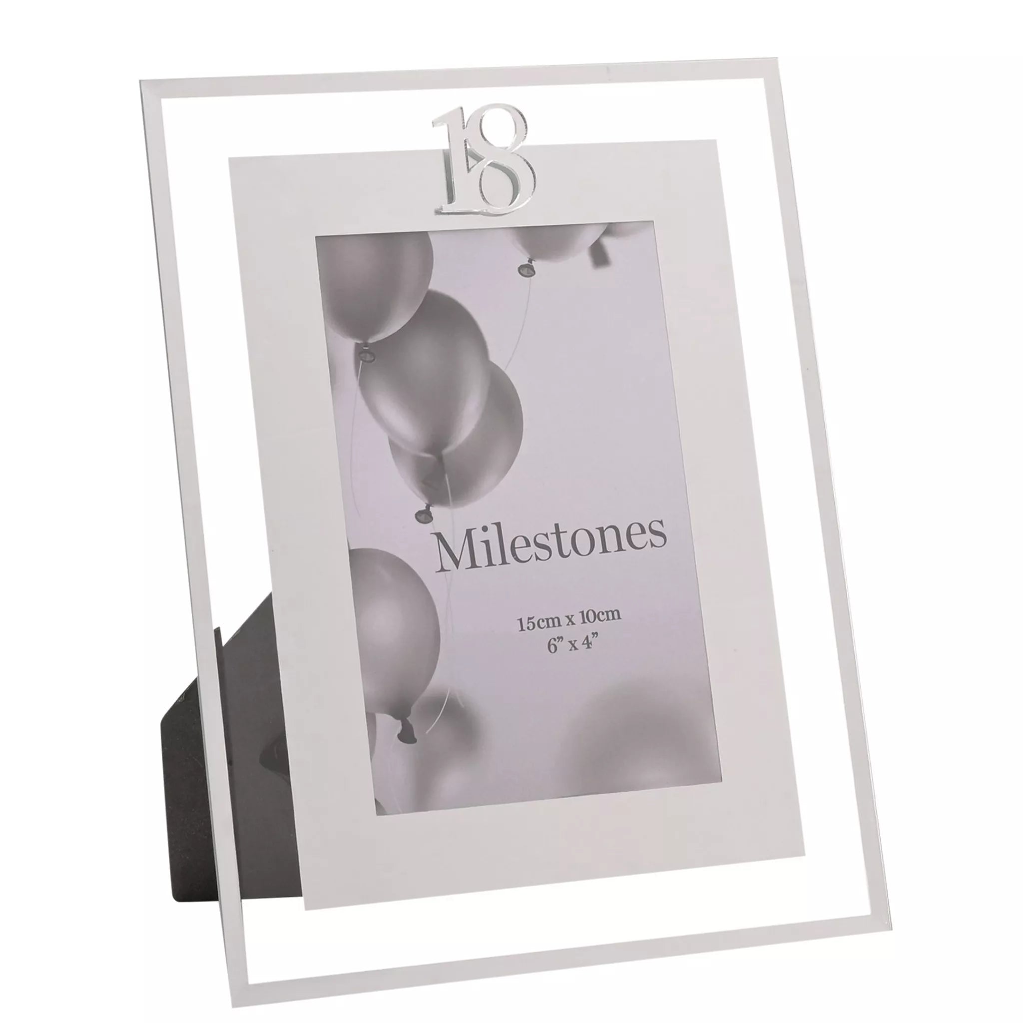 Milestones Gift Photo Frame Silver Age 18 4x6