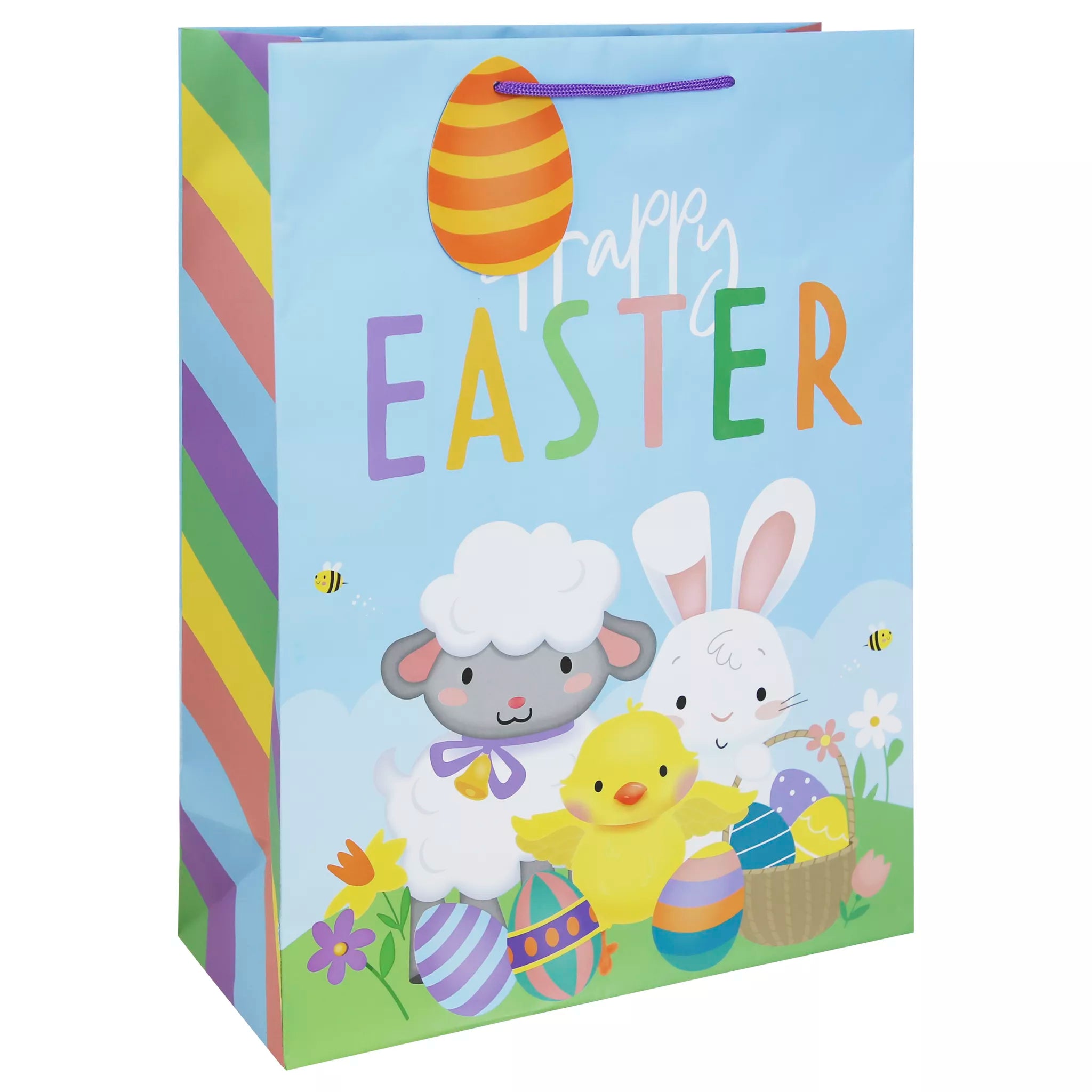 Easter Bunny Gift Bag X-Large Multi-Coloured 18x13"