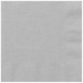 Unique 20 Pack Luncheon Napkins Silver 32.3cm
