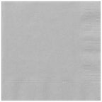 Unique 20 Pack Luncheon Napkins Silver 32.3cm