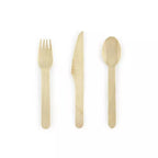 Eco Wooden Cutlery Knives, Spoons & Forks 18pk