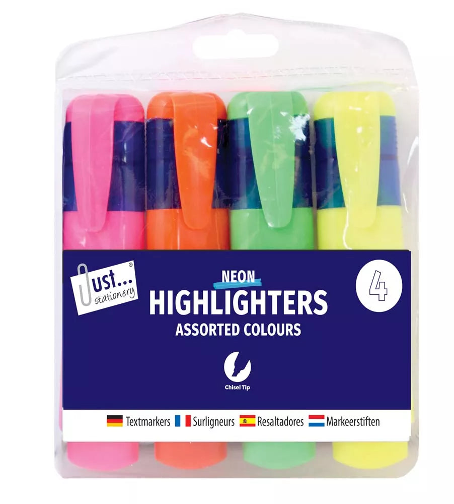 Chunky Highlighter Pens Pack of 4