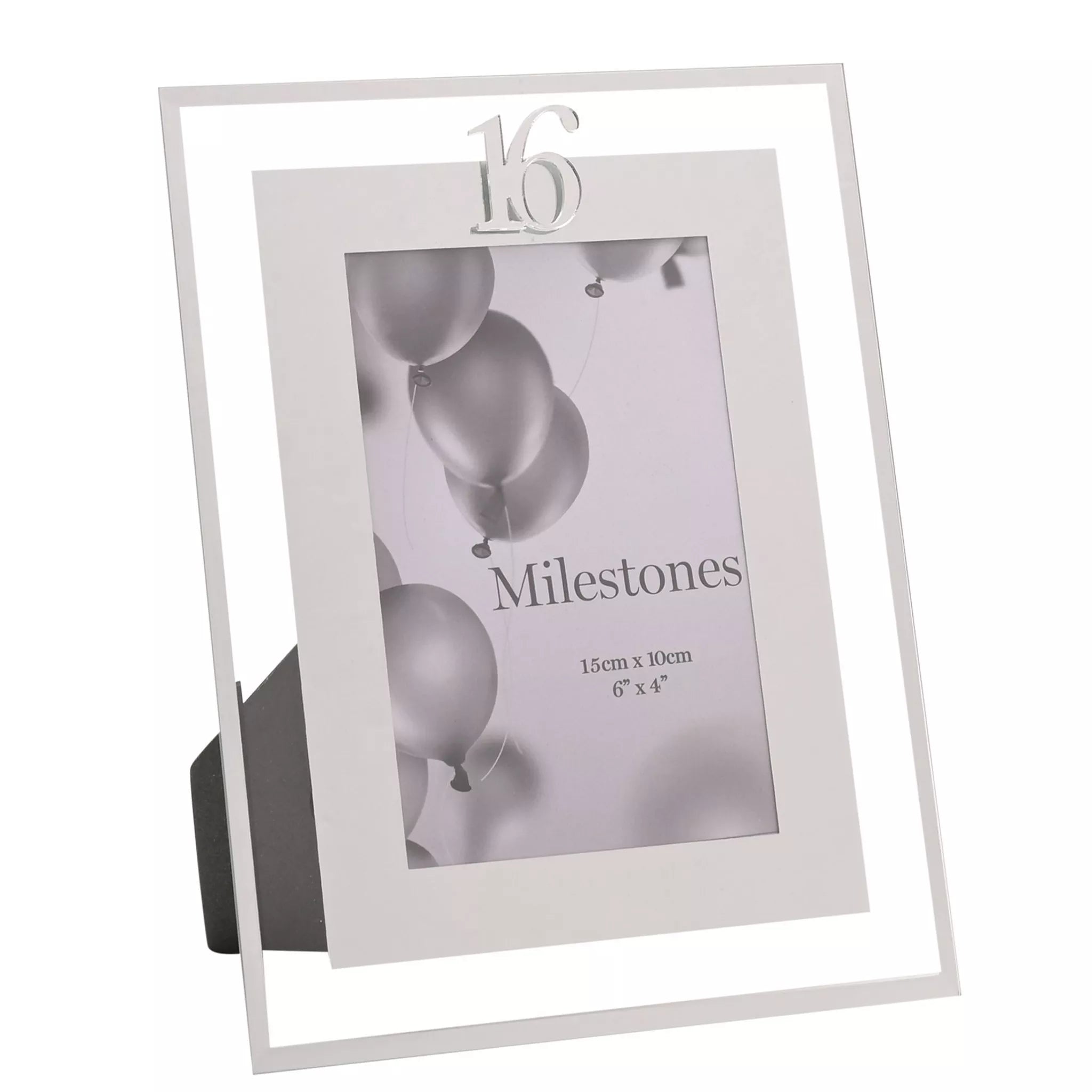 Milestones Gift Photo Frame Silver Age 16 4x6