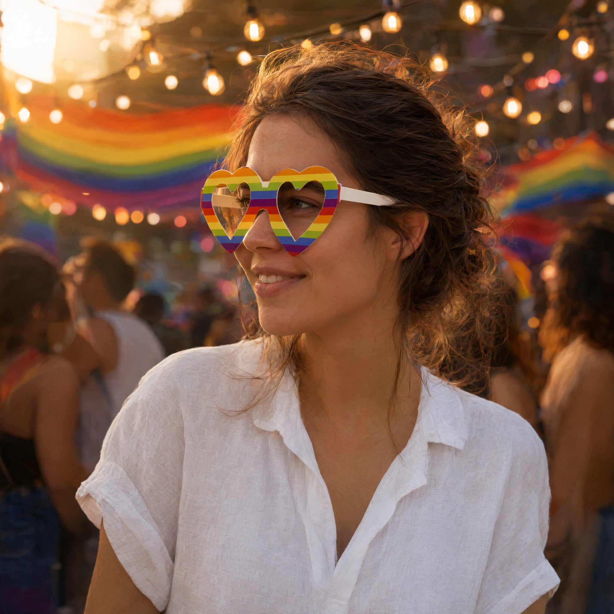 Gay Pride Cardboard Novelty Glasses Pack of 10
