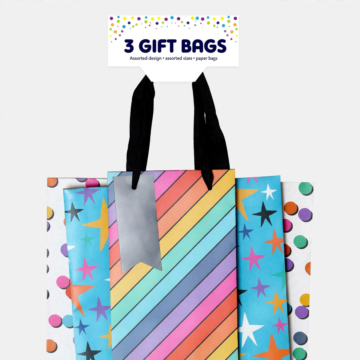 Close-up view of paper gift bags from the Generic Design Gift Bag Set