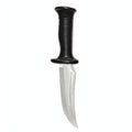 Wicked Costumes Ghost Face Horror Knife Costume Prop with curved silver-grey blade and ribbed black handle
