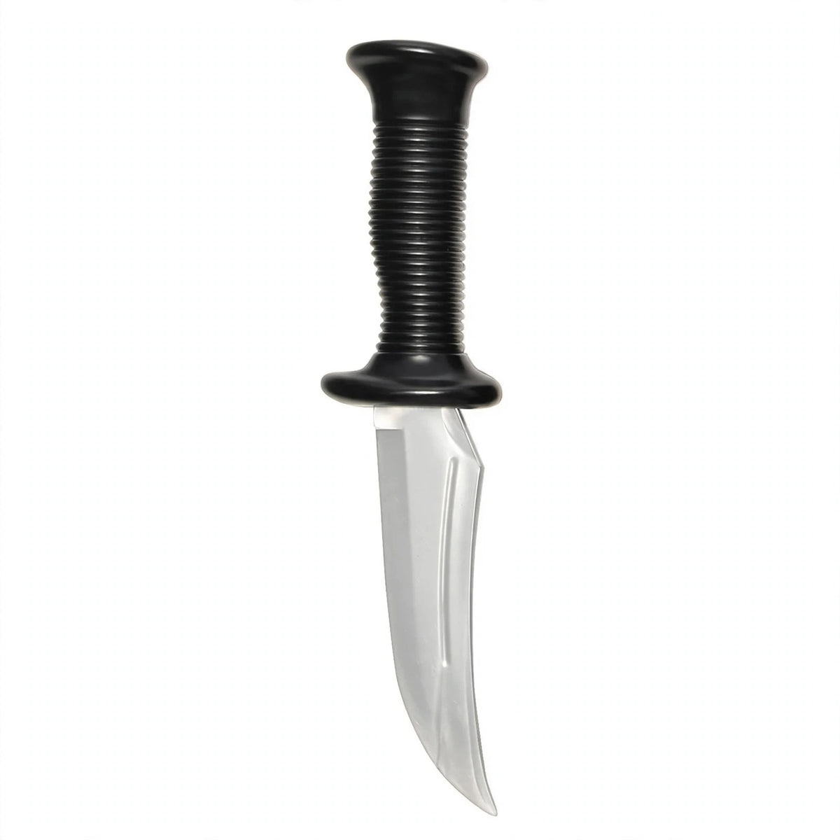 Wicked Costumes Ghost Face Horror Knife Costume Prop with curved silver-grey blade and ribbed black handle