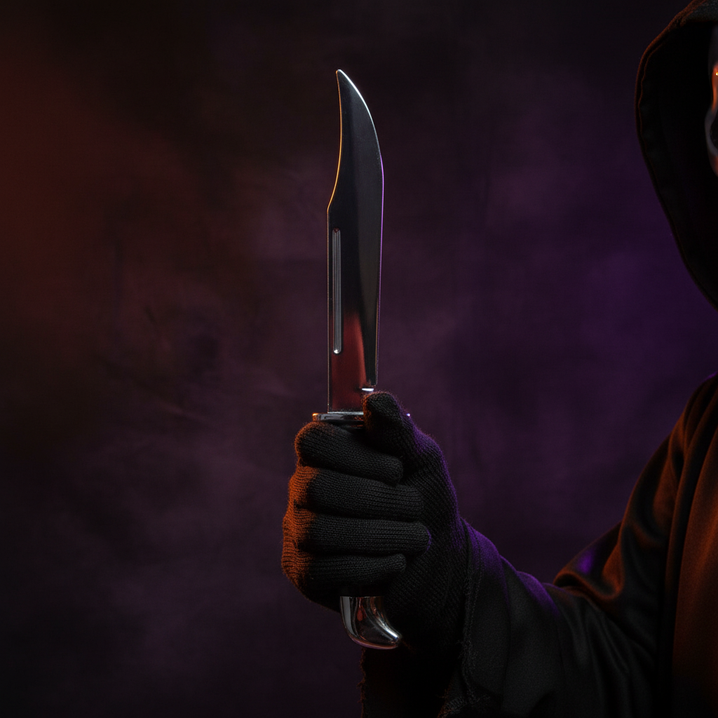 Ghost Face Scream 13" Chrome Bowie Knife | Merthyr Tydfil | Why Not Shop Online