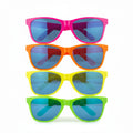 Giant plastic clown neon glasses in assorted neon colours