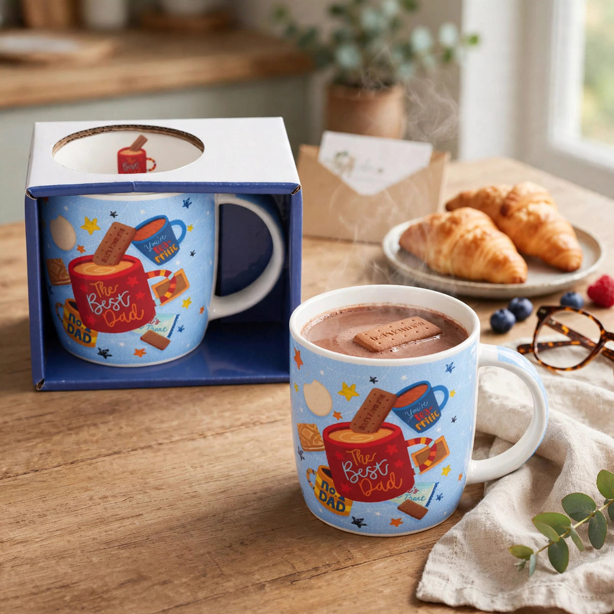 Mug being used for a hot drink