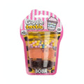 Giggletastic Boba-Themed Slime Stack Toy with pastel multicolour layered slime