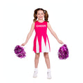 Bold hot pink cheerleader dress designed for girls aged 11-13 years