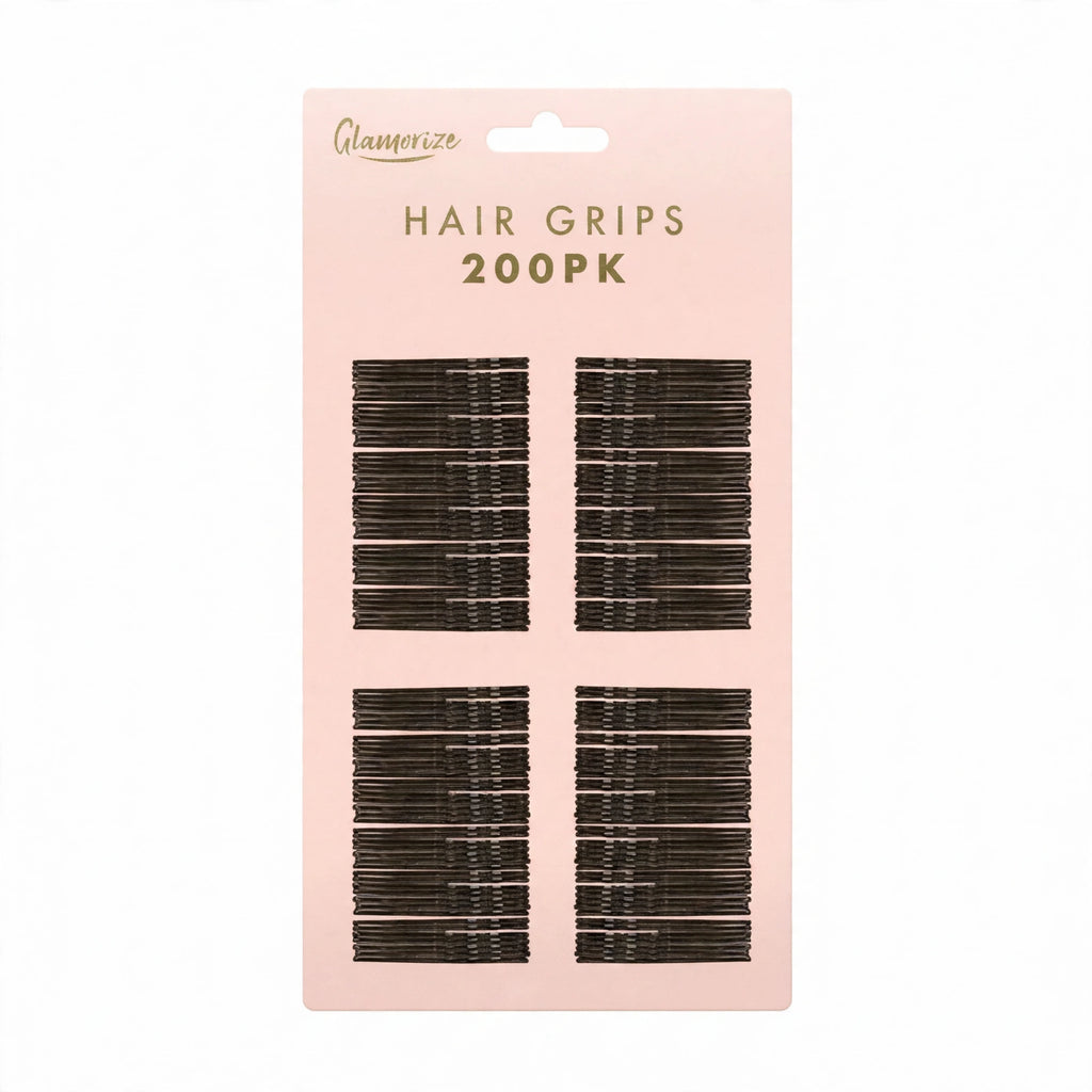 Glamorize Secure Hold Black Hair Grips in classic black colour