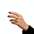 Henbrandt Gold Bling Ring with high-shine gold finish