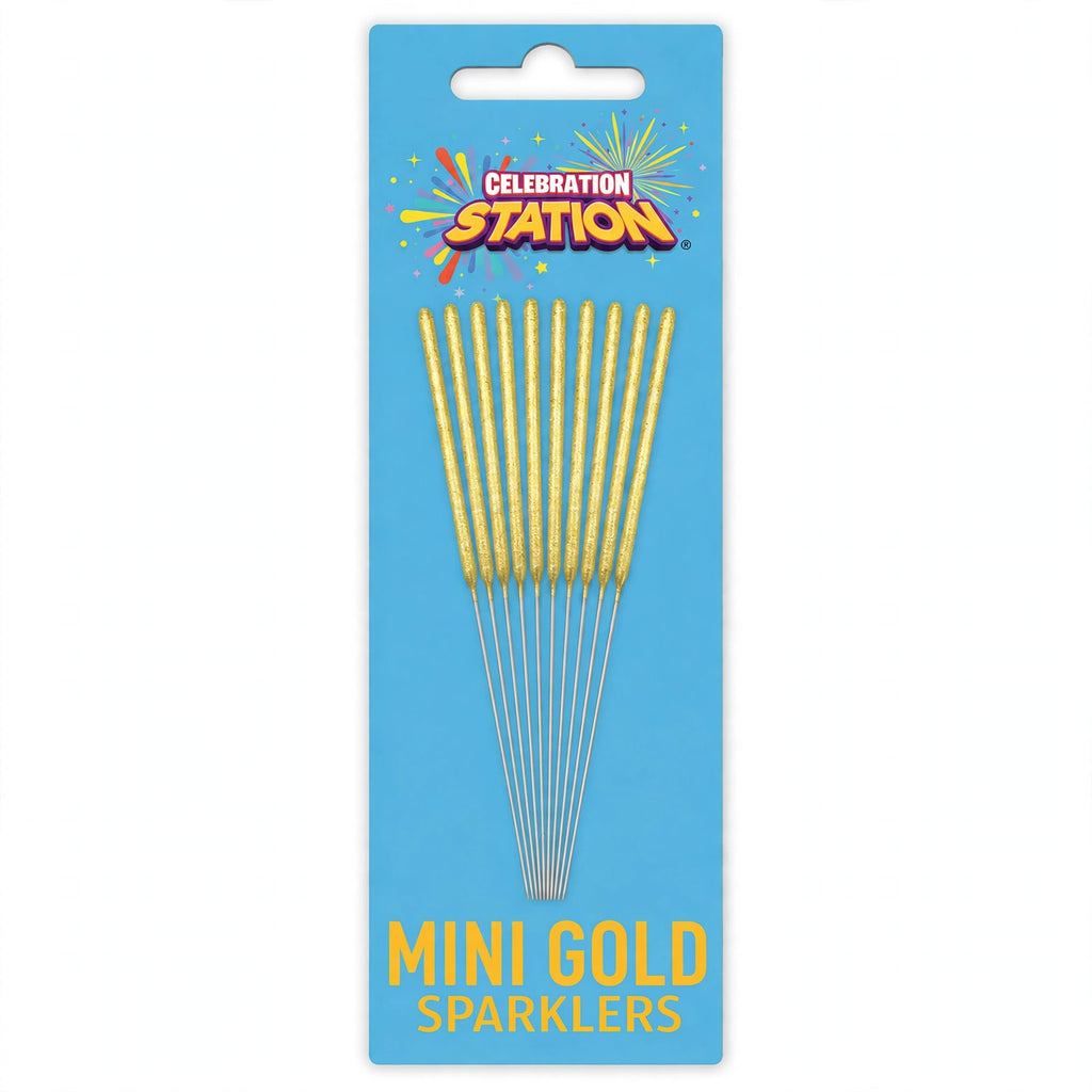 Gold Mini Sparklers pack of 10 with 4.5-inch length
