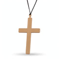 Gold-tone PVC cross for nun monk and priest fancy dress costumes