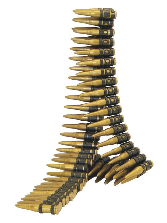 Gold Army Bullet Belt - With 96 Bullets 150cm