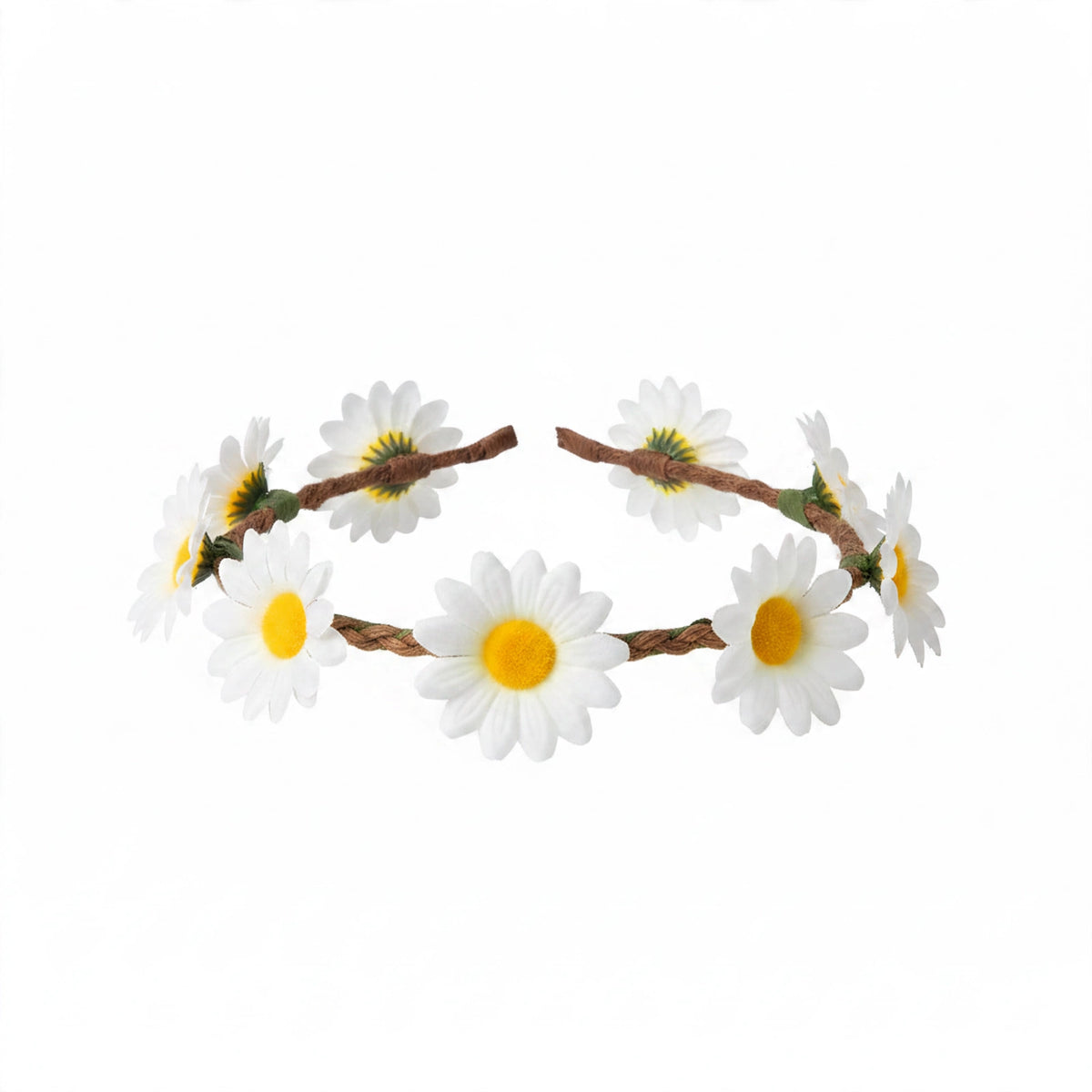 Daisy flower hairband with flexible band
