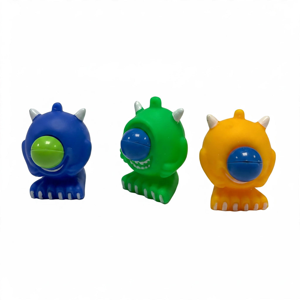 Google Eyed Squeeze Monster sensory toy with googly-eyed monster design