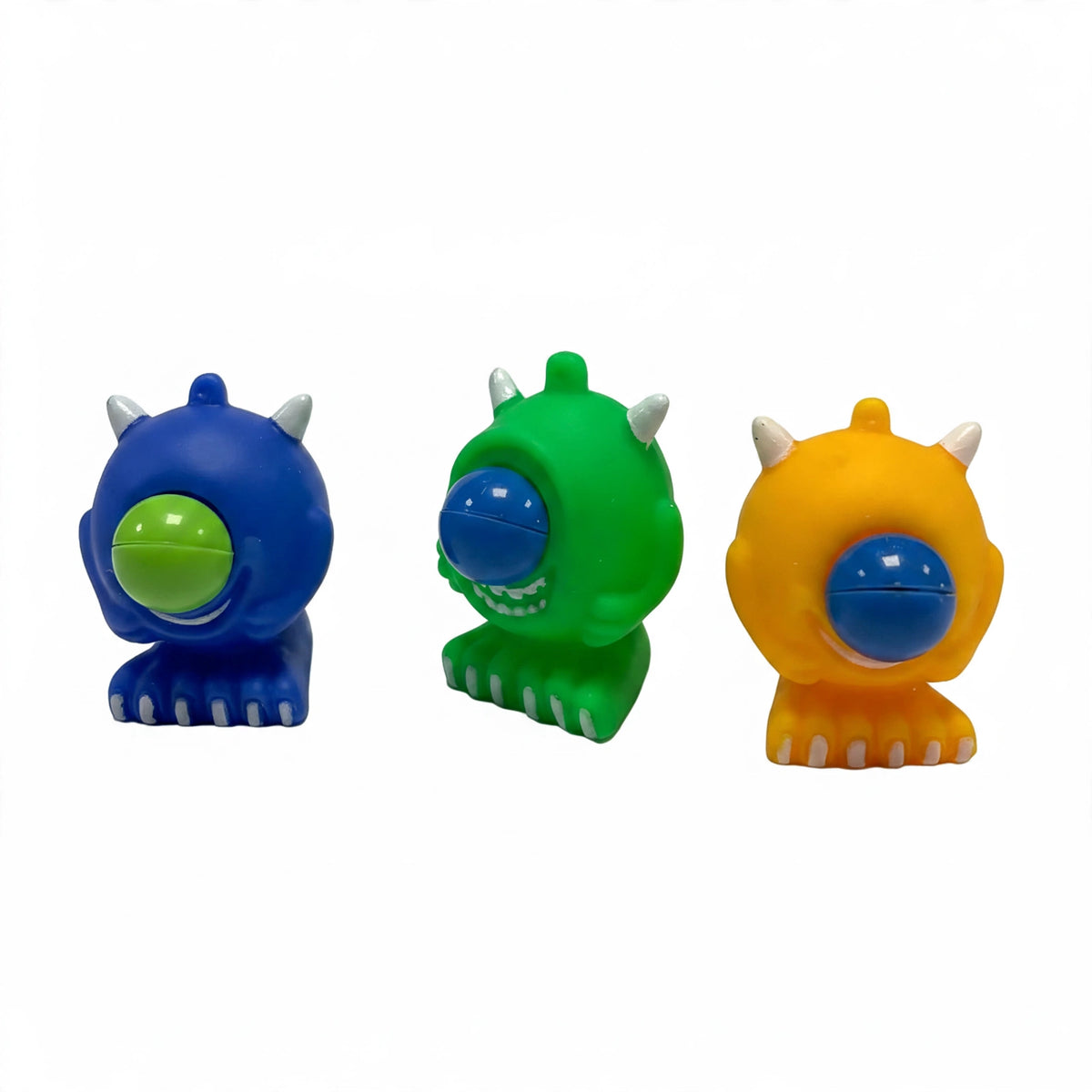 Google Eyed Squeeze Monster sensory toy with googly-eyed monster design