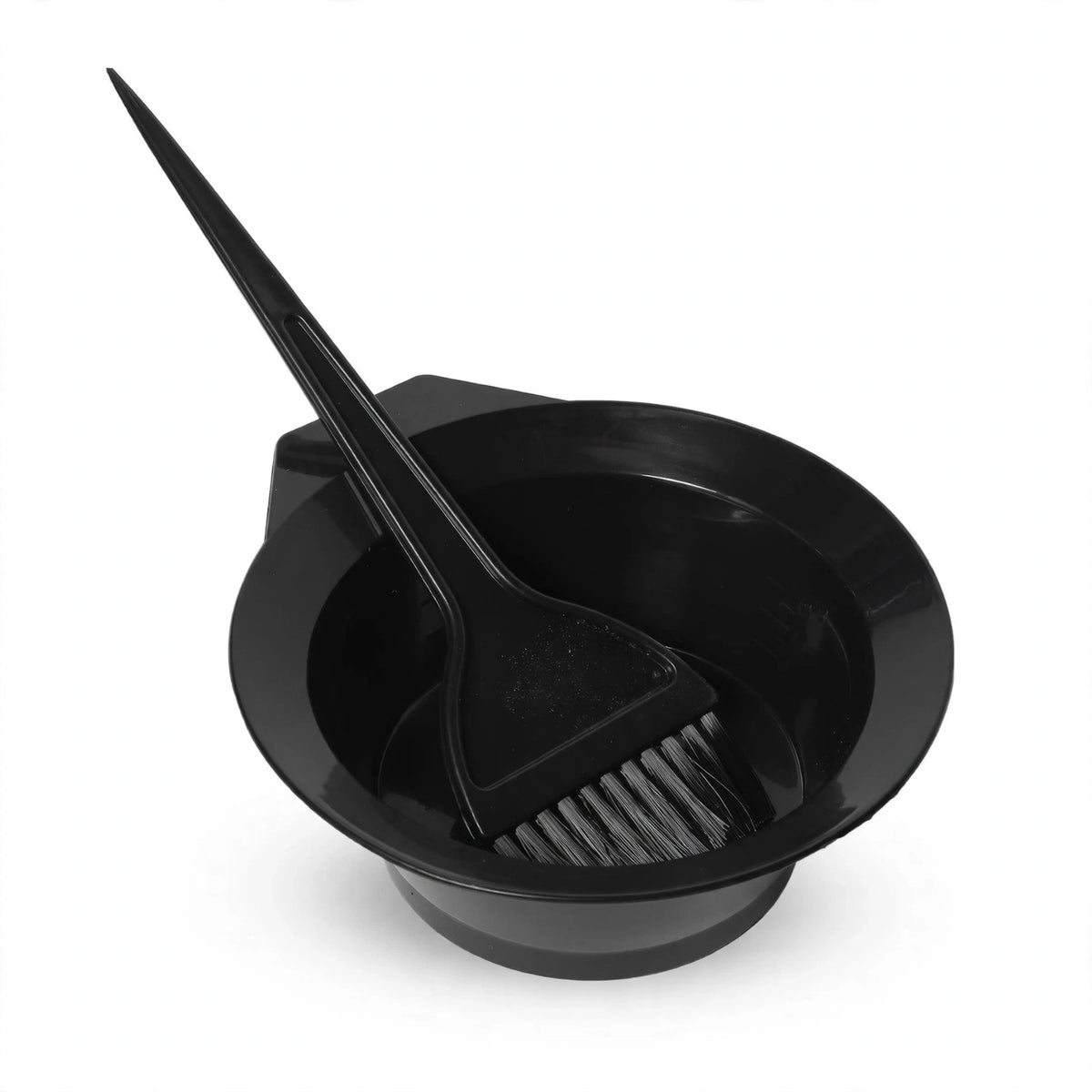 Hair Dye Colouring Brush And Bowl Set with angled tinting brush and deep mixing bowl