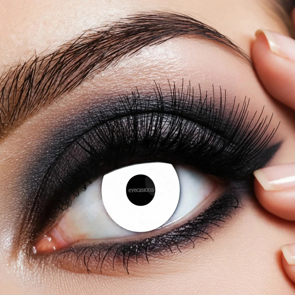 Close-up view of Halloween Contact Lenses One Day Use Marilyn Manson One Pair showing coloured lens effect