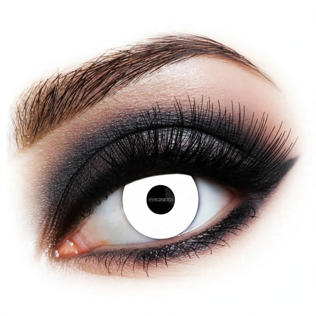 Halloween Contact Lenses One Day Use Marilyn Manson One Pair with off-white and dark eye effect