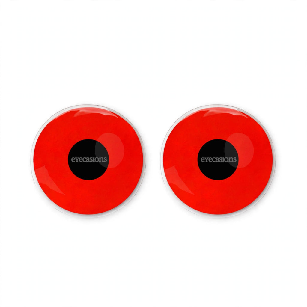 Red Devil Halloween contact lenses for costume use.