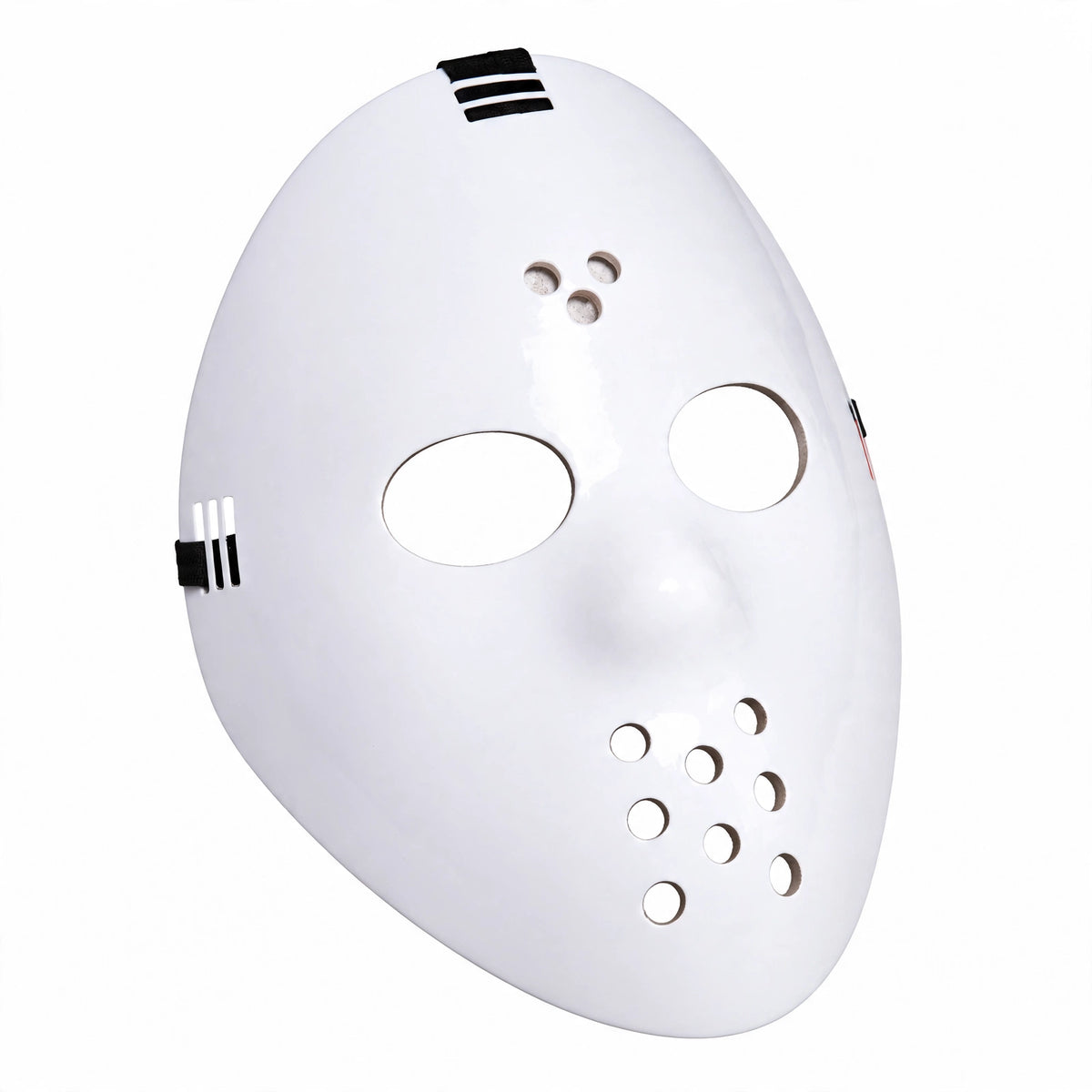Detail view of Jason Voorhees hockey mask