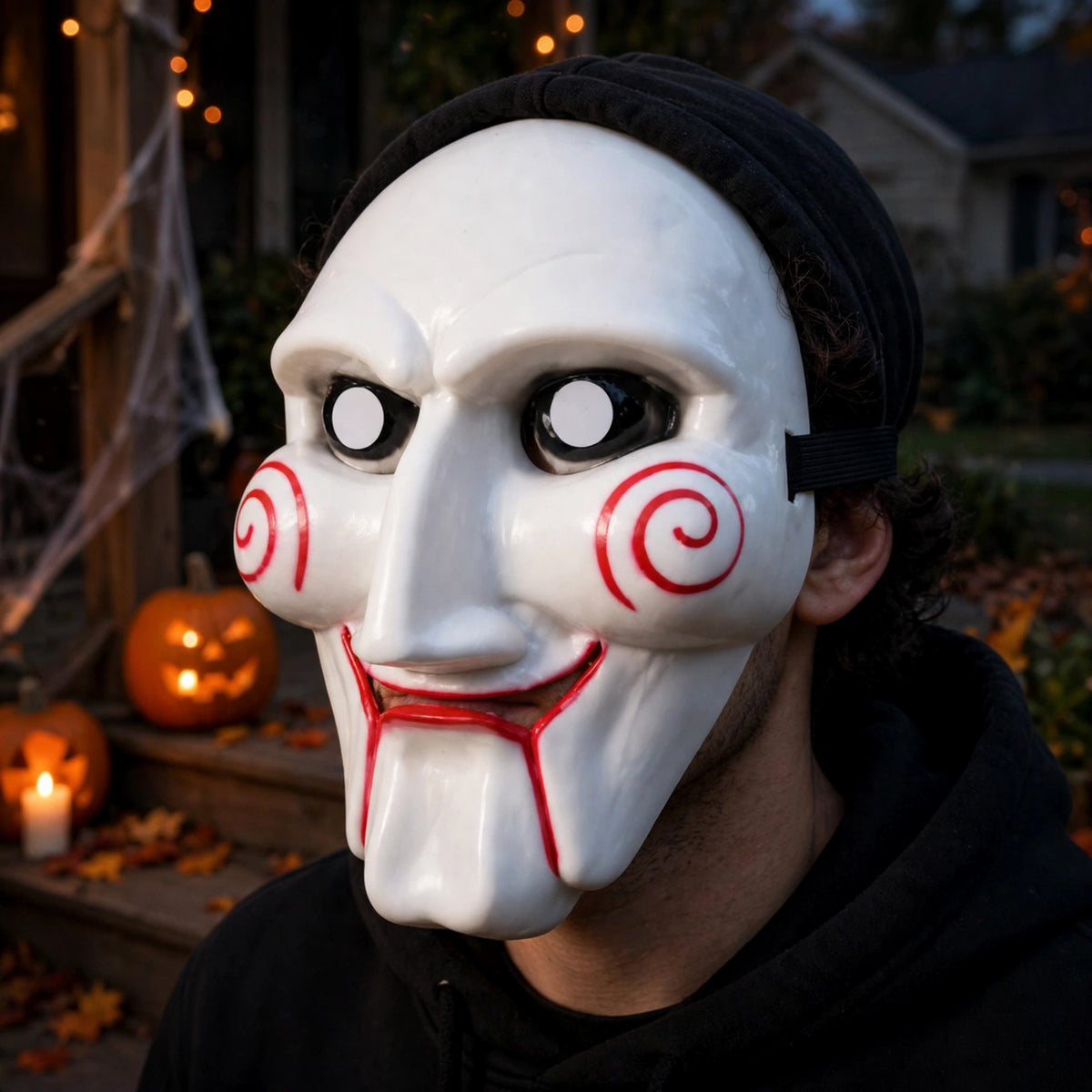Halloween Jigsaw Mask worn for Halloween celebrations
