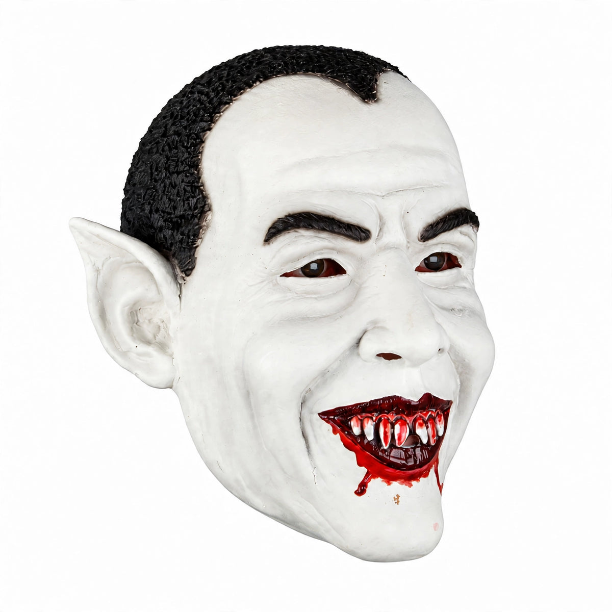Alternative view of the Bloodthirsty Vampire Halloween Mask with classic vampire details
