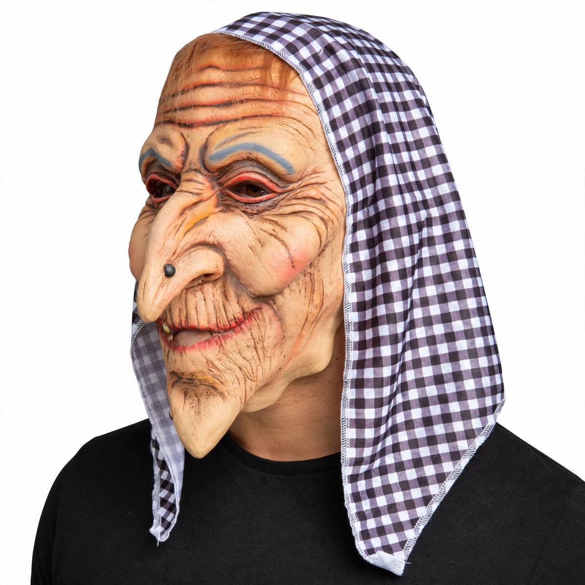 Detailed view of Wicked Costumes Adults Halloween Old Hag Latex Mask
