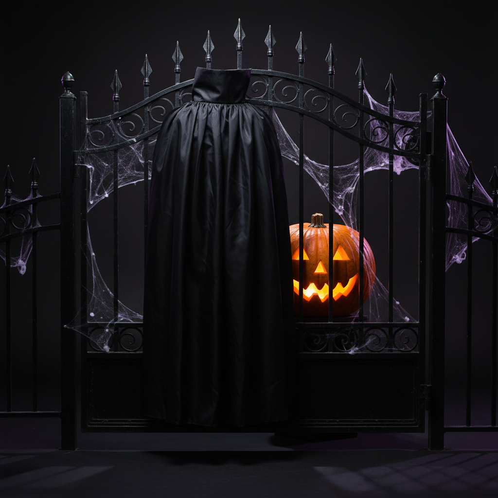 Halloween Black Cape With Black Collar For Adults | Merthyr Tydfil | Why Not Shop Online